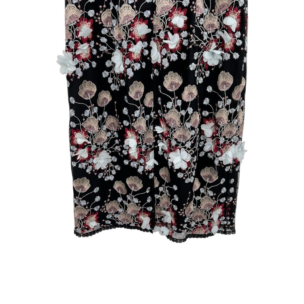 Dress the Population Tara Floral‎ Embroidered Black Multi Dress Size Large - Picture 9 of 12